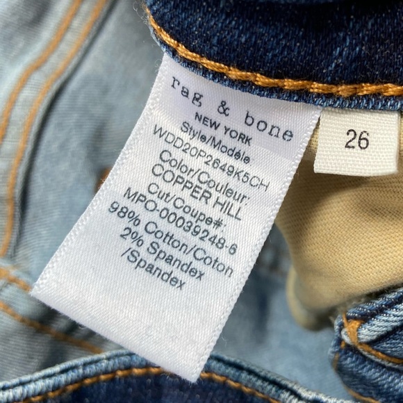 rag & bone Nina High Rise Ankle Flare Jeans Copper Hill size 26 - Picture 8 of 9